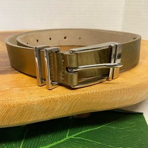 Kenneth Cole Full Grain Leather Gold Belt